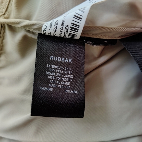 RUDSAK Tan Chino Nylon Trench Jacket XS - Picture 8 of 10